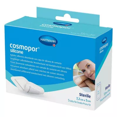 Cosmopor® silikon sårförband 5x7,2 cm, 5 st Cosmopor® silikon sårförband 5x7,2 cm, 5 st