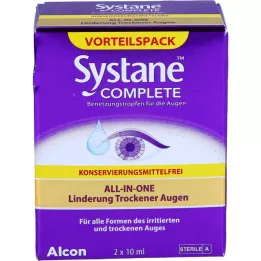 SYSTANE COMPLETE Smörjmedel för ögat utan konserveringsmedel, 2 x 10 ml
