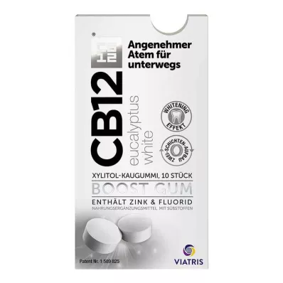 CB12 boost Eucalyptus vitt tuggummi, 10 st CB12 boost Eucalyptus vitt tuggummi, 10 st