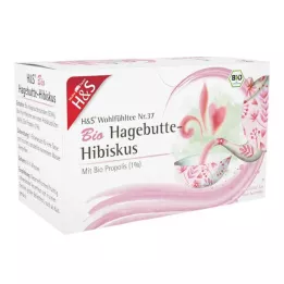 H&amp;S Filterpåse, 20X3,0 g, ekologisk, nypon-hibiskus