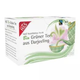 H&amp;S Ekologiskt Darjeeling grönt te filterpåse, 20X2 g