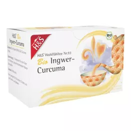 H&amp;S Ekologisk ingefära gurkmeja filterpåse, 20X1,25 g