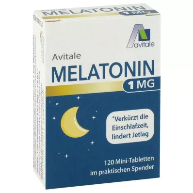 MELATONIN 1 mg minitabletter i dosett, 120 st