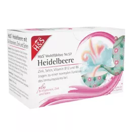 H&S Blåbär med B-vitaminer Zink och Selen Puff, 20X2,5 g