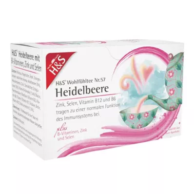 H&amp;S blåbär med B-vitaminer zink och selen Fsachet, 20X2,5 g