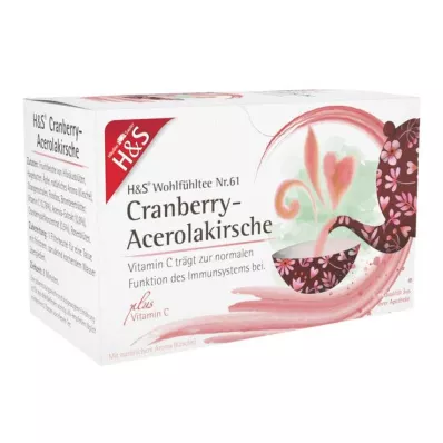H&S Tranbärsacerola körsbär med C-vitaminpåse, 20X2,8 g H&S Tranbärsacerola körsbär med C-vitaminpåse, 20X2,8 g