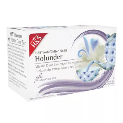 H&amp;S Fläder med C-vitamin och zinkfilterpåse, 20X2,5 g