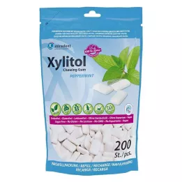 MIRADENT Xylitol tuggummi mint refill, 200 st
