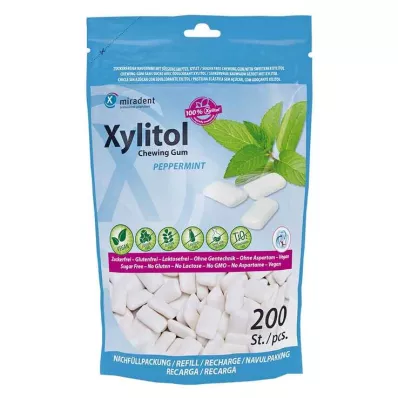 MIRADENT Xylitol tandvård tuggummi pepparmynta, 200 st MIRADENT Xylitol tandvård tuggummi pepparmynta, 200 st