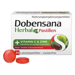 DOBENSANA Herbal Cherry Paste Vit.C &amp; Zinc Pastil, 36 st