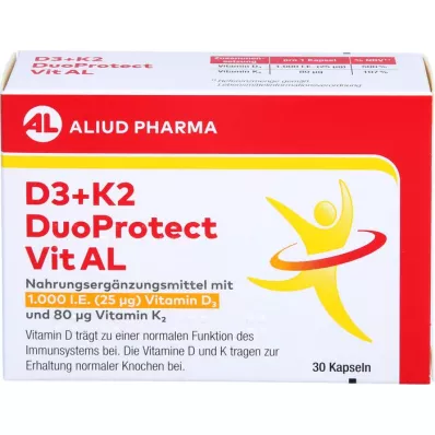 D3+K2 DuoProtect Vit AL 1000 I.E./80 µg Kapslar, 30 st