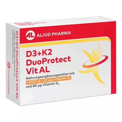 D3+K2 DuoProtect Vit AL 1000 I.E./80 µg Kapslar, 30 st D3+K2 DuoProtect Vit AL 1000 I.E./80 µg Kapslar, 30 st