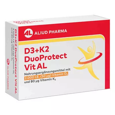 D3+K2 Duoprotect Vit AL 4000 IE/80 Μg kapslar (30 stycken) D3+K2 Duoprotect Vit AL 4000 IE/80 Μg kapslar (30 stycken)