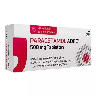 PARACETAMOL ADGC® 500 mg tabletter, 20 st PARACETAMOL ADGC® 500 mg tabletter, 20 st