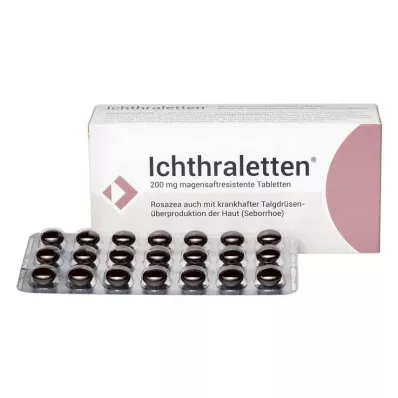 Ichthraletten® 200 mg tabletter mot rosacea, 84 st Ichthraletten® 200 mg tabletter mot rosacea, 84 st