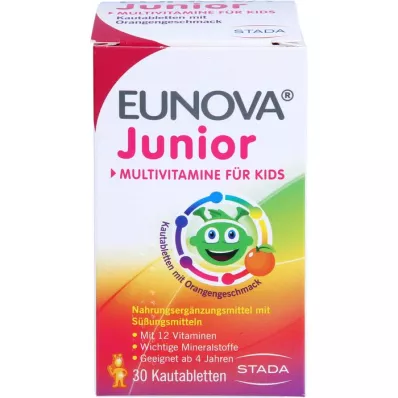 EUNOVA Junior tuggtabletter med apelsinsmak, 30 st