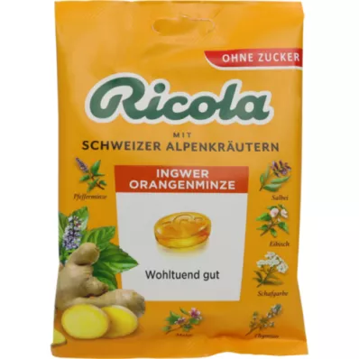 RICOLA o.Z.Beutel Ingefära Apelsin Mint Godis, 75 g