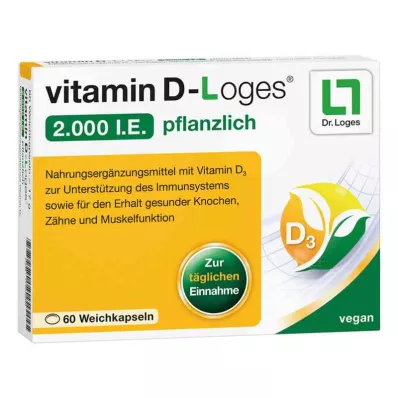 vitamin D-Loges 2 000 internationella enheter grönsak (60 stycken) vitamin D-Loges 2 000 internationella enheter grönsak (60 stycken)