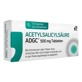 ACETYLSALICYLSÄURE ADGC 500 mg tabletter, 30 st