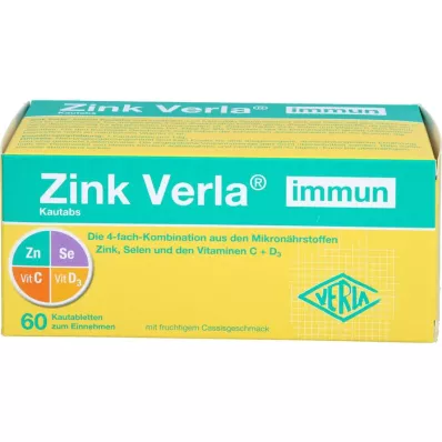 ZINK VERLA tuggtabletter med immunförsvar, 60 st