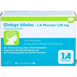 GINKGO BILOBA-1A Pharma 120 mg Filmdragerade tabletter, 30 kapslar