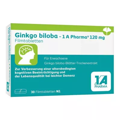 Ginkgo biloba - 1 A Pharma® 120 mg filmdragerade tabletter, 30 st Ginkgo biloba - 1 A Pharma® 120 mg filmdragerade tabletter, 30 st