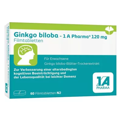 GINKGO BILOBA-1A Pharma 120 mg Filmdragerade tabletter, 60 kapslar