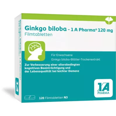 GINKGO BILOBA-1A Pharma 120 mg Filmdragerade tabletter, 120 kapslar