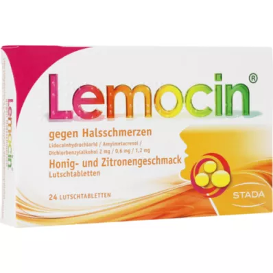 LEMOCIN mot halsont Honey-u.Zitroneng.Lut., 24 st