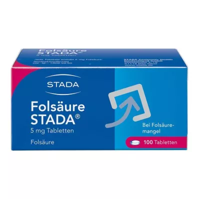 Folsyra STADA® 5 mg tabletter, 100 stycken Folsyra STADA® 5 mg tabletter, 100 stycken