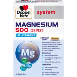 DOPPELHERZ Magnesium 500 depåsystemtabletter, 60 st