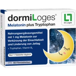 DORMILOGES Melatonin plus tryptofan filmdragerade tabletter, 60 st