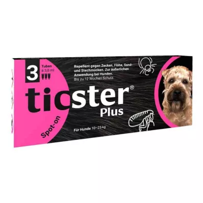 Ticster Plus Spot-on lösning för hundar 10-25 kg (3x3 ml) Ticster Plus Spot-on lösning för hundar 10-25 kg (3x3 ml)