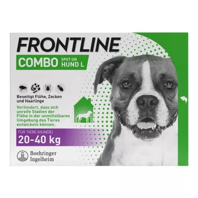FRONTLINE COMBO mot fästingar, loppor på hundar L (20-40 kg), 3 st FRONTLINE COMBO mot fästingar, loppor på hundar L (20-40 kg), 3 st