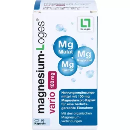 MAGNESIUM-LOGES vario 100 mg kapslar, 60 st