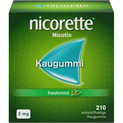 NICORETTE 2 mg tuggummi med färsk mynta, 210 st