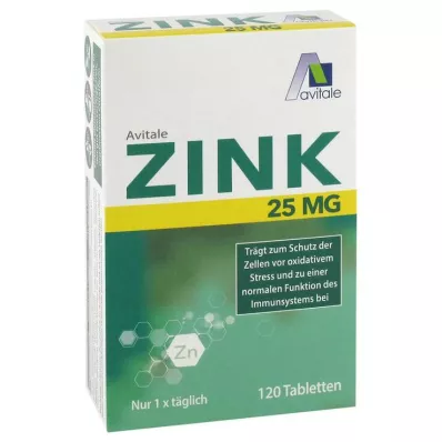 ZINK 25 mg tabletter, 120 st ZINK 25 mg tabletter, 120 st