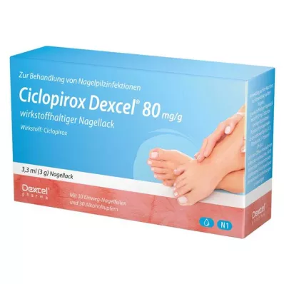 Ciclopirox Dexcel® 80 mg/g aktivt nagellack, 3,3 ml
