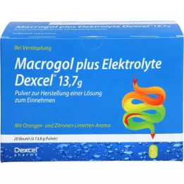 MACROGOL plus elektrolyter Dexcel 13,7 g PLE, 20 st