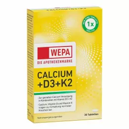 WEPA Kalcium+D3+K2-tabletter, 30 st