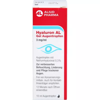 HYALURON AL Gel ögondroppar 3 mg/ml, 1X10 ml