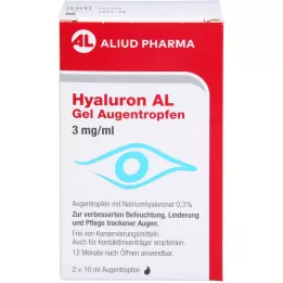HYALURON AL Gel ögondroppar 3 mg/ml, 2X10 ml
