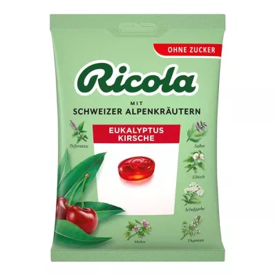 Ricola sockerfri påse med eukalyptuskörsbärsgodis, 75 g Ricola sockerfri påse med eukalyptuskörsbärsgodis, 75 g