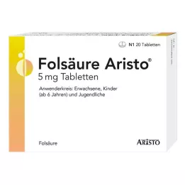 FOLSÄURE ARISTO 5 mg tabletter, 20 st