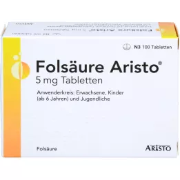 FOLSÄURE ARISTO 5 mg tabletter, 100 st