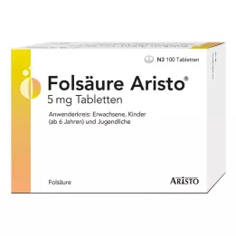 FOLSÄURE ARISTO 5 mg tabletter, 100 st