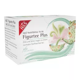 H&amp;S Figure Tea Plus med zink- och selenfilterpåse, 20X1,5 g