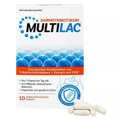 MULTILAC Intestinal Synbiotic enteriska kapslar, 10 st MULTILAC Intestinal Synbiotic enteriska kapslar, 10 st