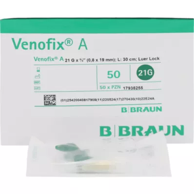 VENOFIX A Venpunktionsband 21 G 0,8x19mm 30cm grönt, 1 st