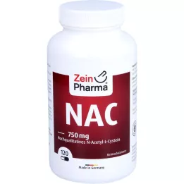 NAC 750 mg högkvalitativt N-acetyl-L-cystein Kps, 120 st